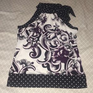 White House Black Market Halter Top w/ Bow accent